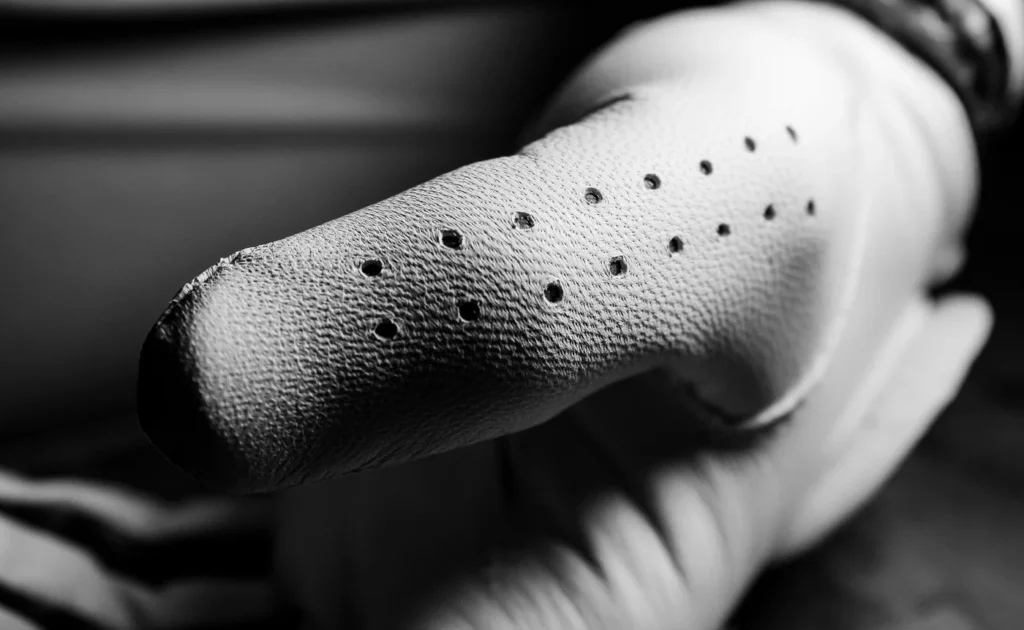 ラウンド後に汗を吸ったゴルフグローブの状態